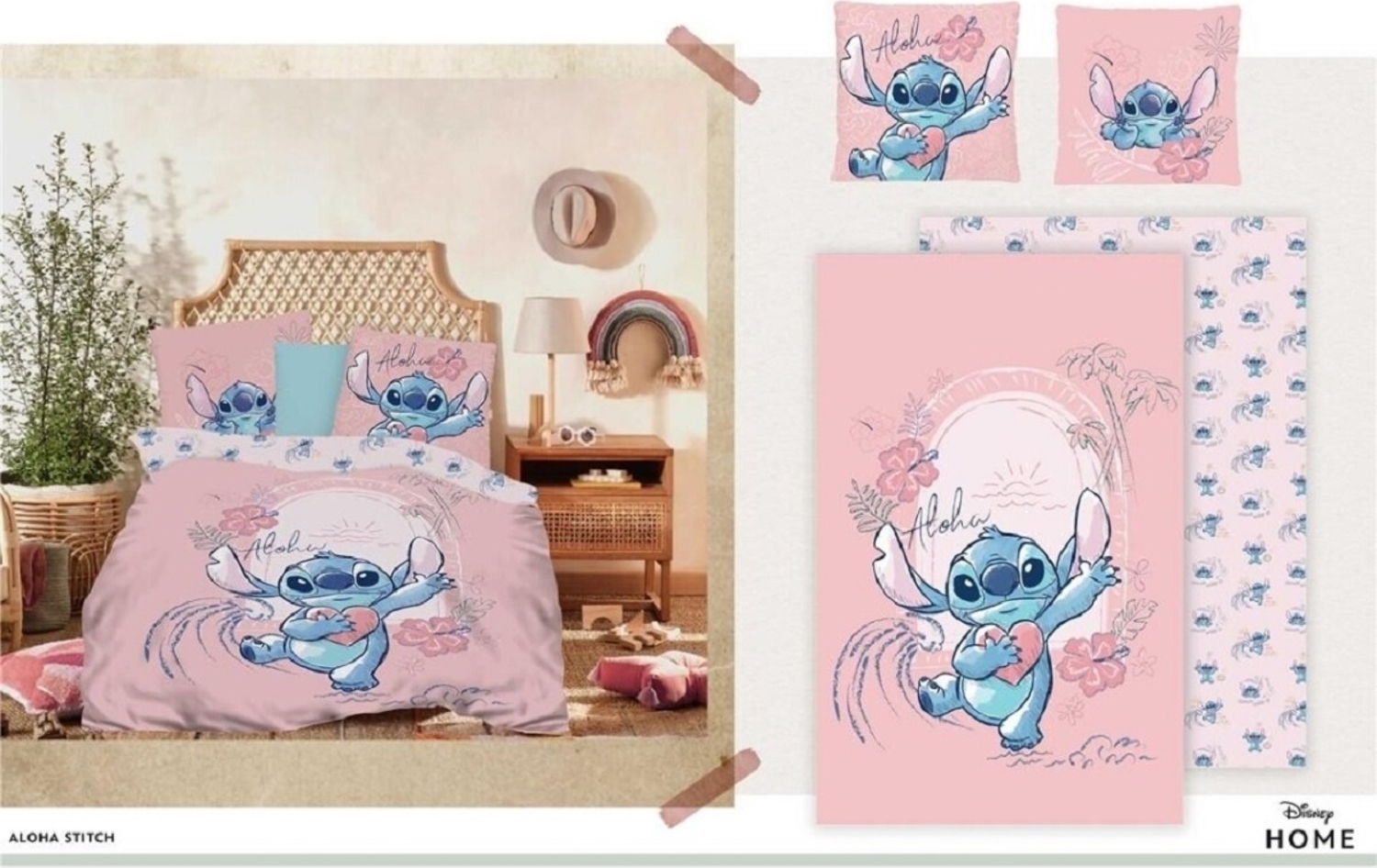 Disney Stitch Bettwäsche 240x220 cm + 2 Kissenbezüge 65x65 cm Baumwolle Bild 1
