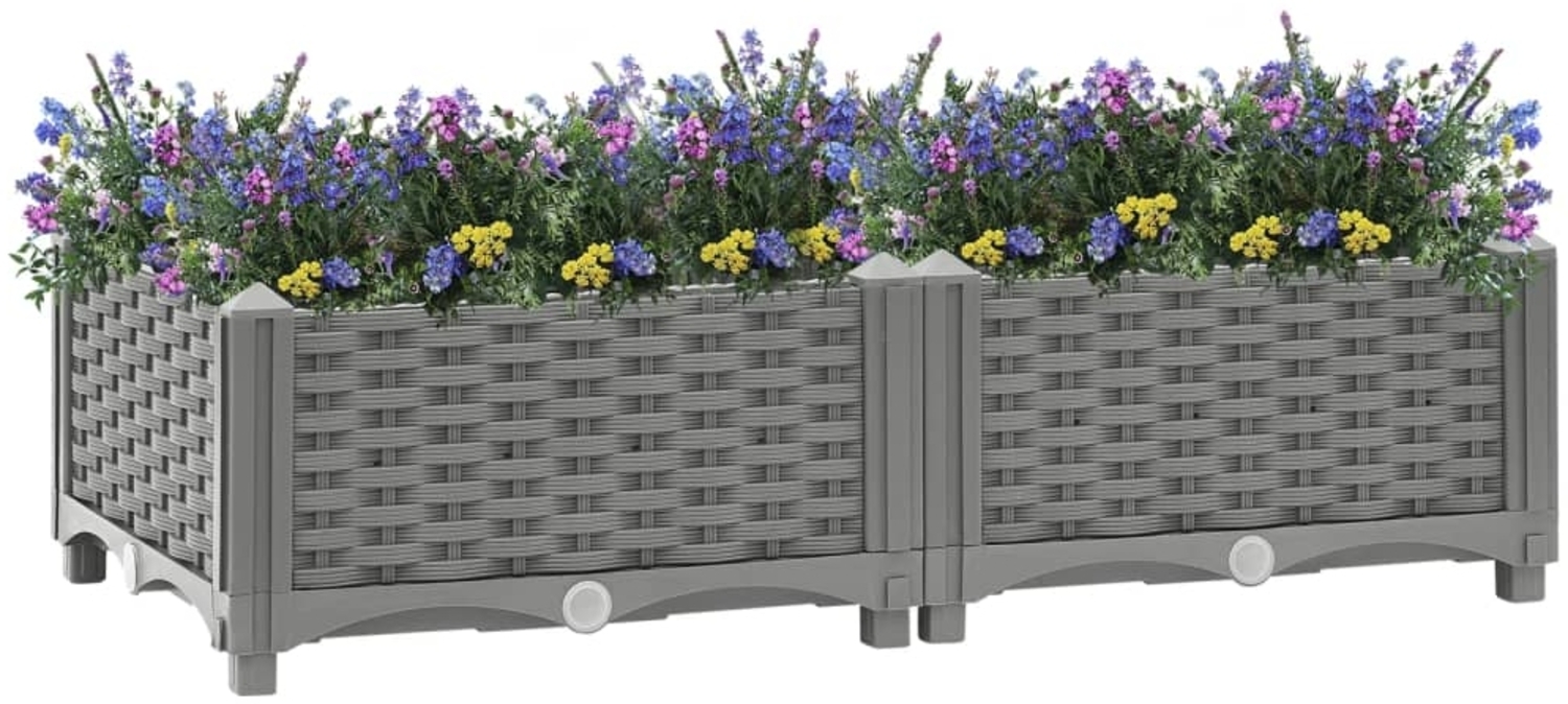 vidaXL Hochbeet 80x40x23 cm Polypropylen 153290 Bild 1