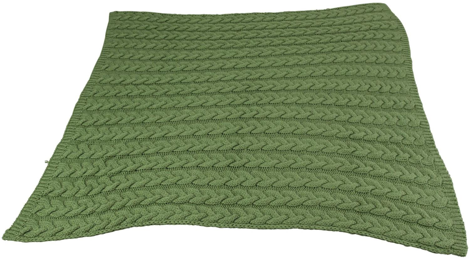 Kuscheldecke Strickzopf Tagesdecke Decke Wohndecke Sofa Couch Dekoration Bild 1