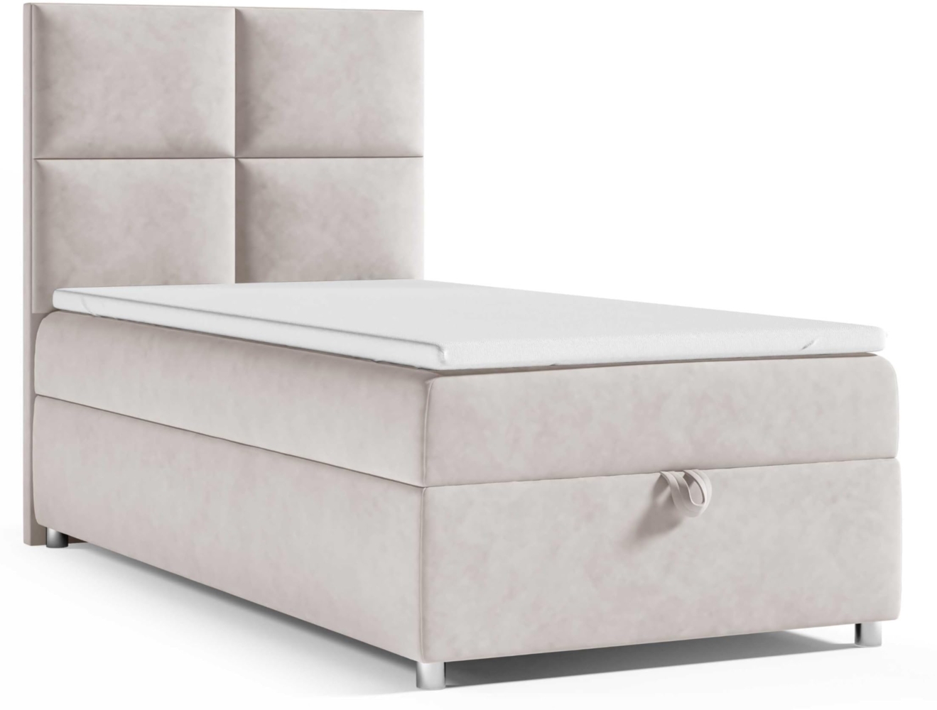 Best for Home Boxspringbett K2 SINGLE mit Bettkasten (Creme 70x200) Bild 1