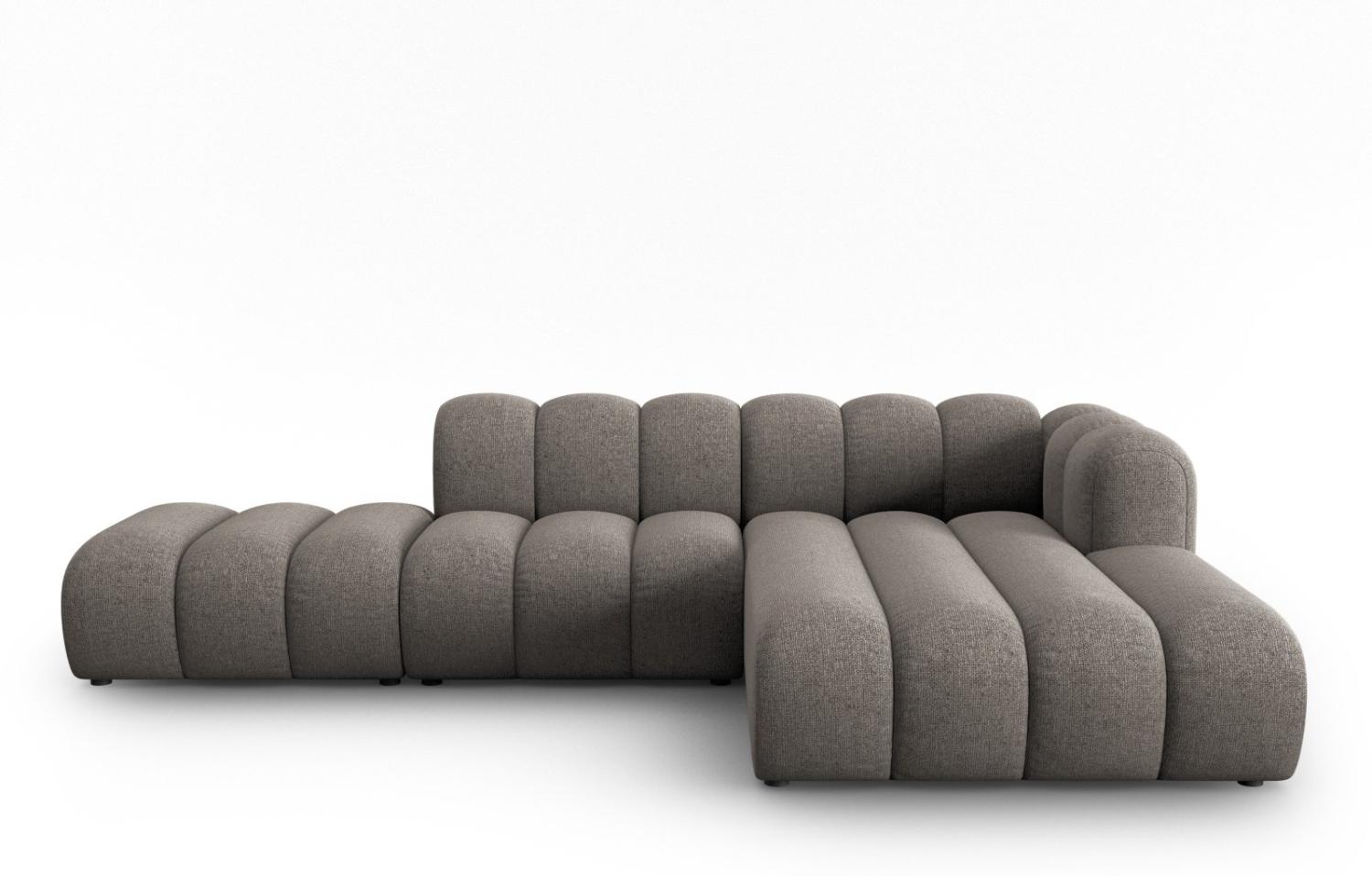 Micadoni Modulares Ecksofa offen Lupine 5-Sitzer Rechts Chenille Grau Bild 1