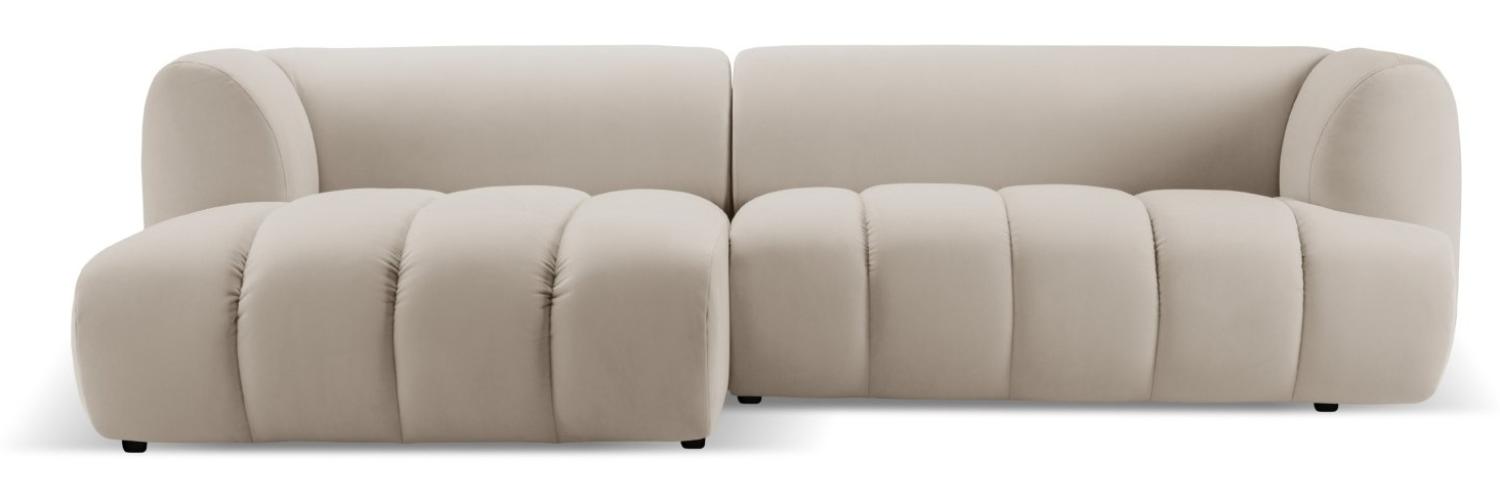 Micadoni Modulares Ecksofa Harry 4-Sitzer Links Samtstoff Ecru Bild 1