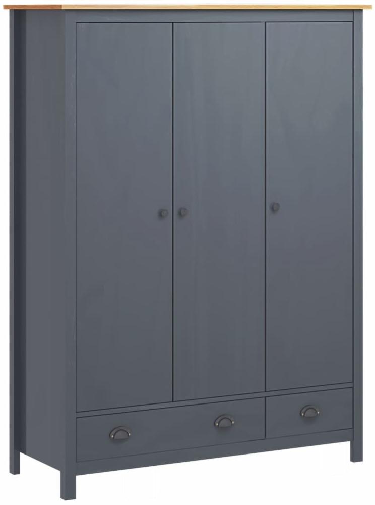 vidaXL Kleiderschrank mit 3 Türen Hill Grau 127 x 50 x 170 cm Kiefernholz 288953 Bild 1