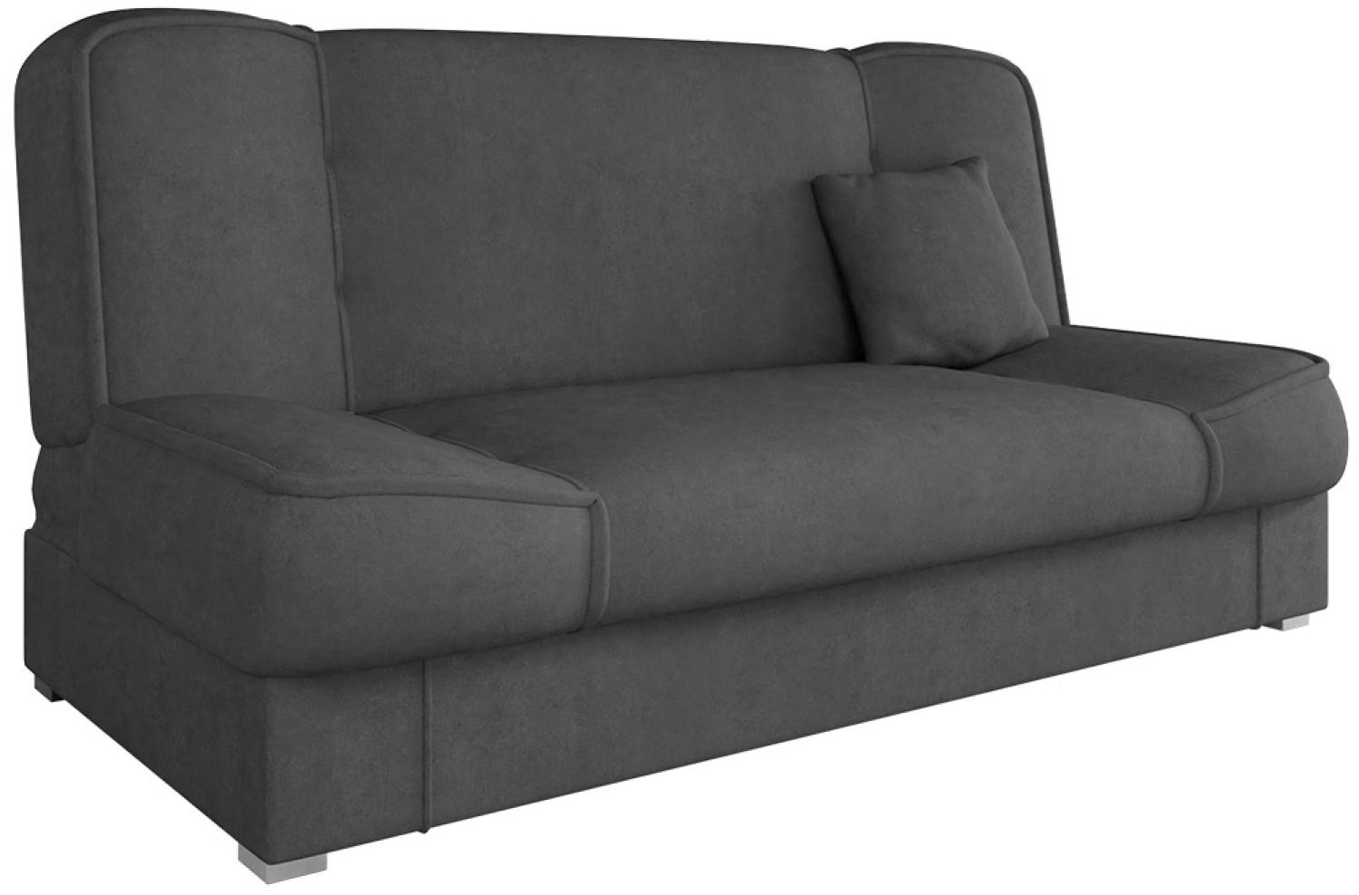 Mirjan24 'Gemini' Sofa mit Schlaffunktion und Bettkasten, Zetta 305 grau, 80x175x80cm Bild 1