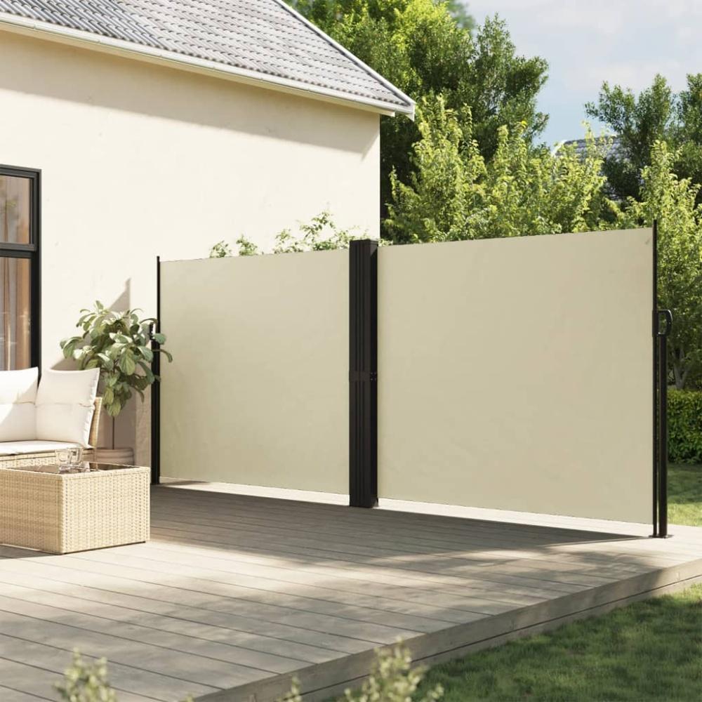 vidaXL Seitenmarkise Ausziehbar Creme 160x1000 cm 4004730 Bild 1