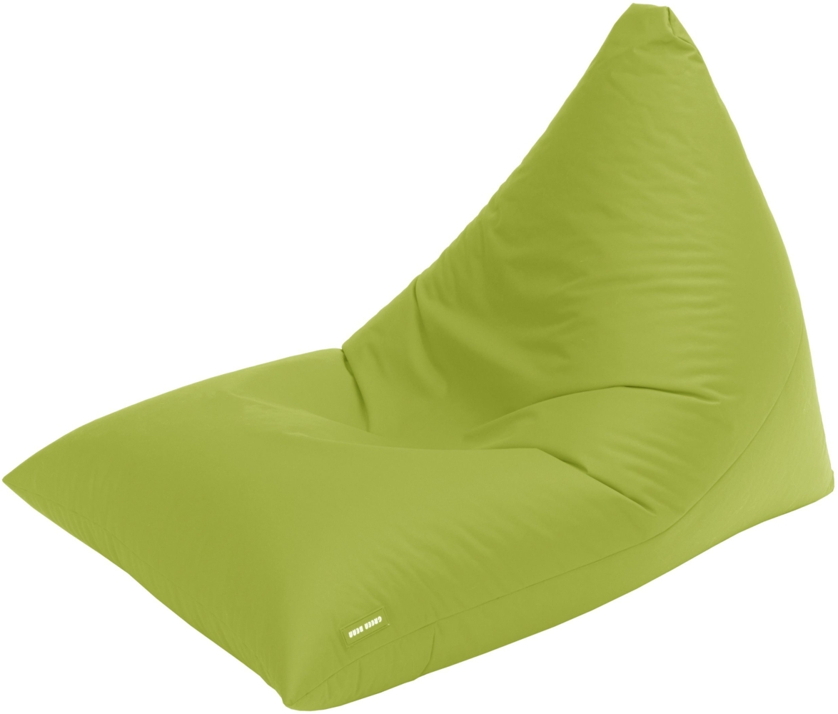 Green Bean® Sitzsack 'Triangle' 150x100x100cm mit 220 Liter EPS-Perlenfüllung - waschbarer Bezug - grün Bild 1