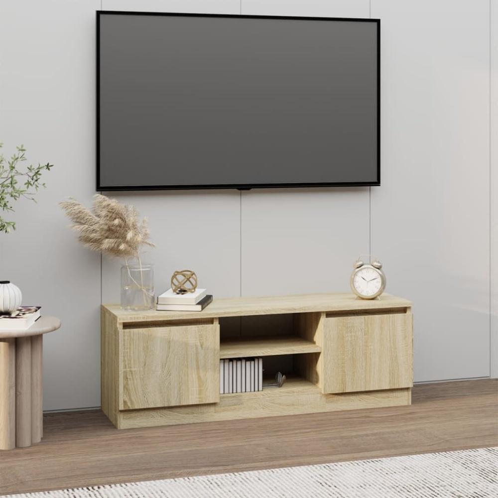 vidaXL TV-Schrank mit Tür Sonoma-Eiche 102x30x36 cm 823353 Bild 1