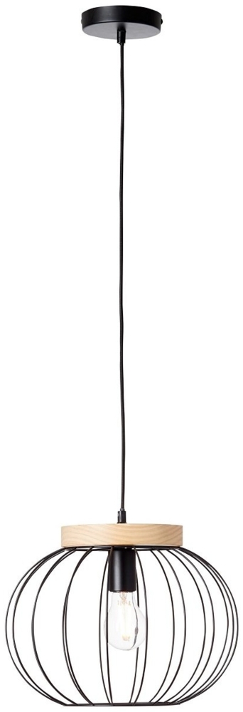 Brilliant Leuchten No. 99234-76 Sorana Pendelleuchte schwarz holzfarbend E27 Bild 1