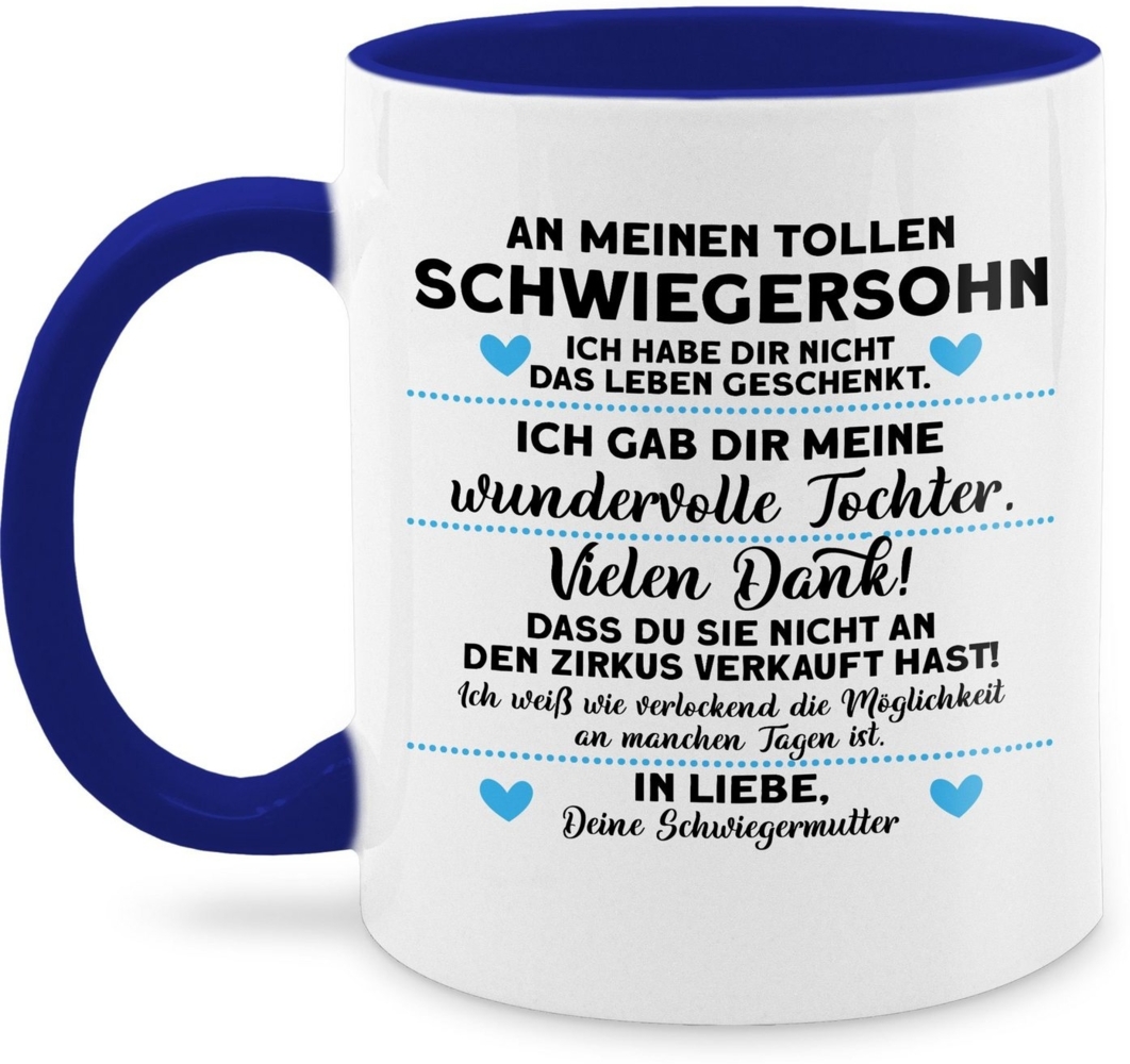 Shirtracer Tasse An meinen tollen Schwiegersohn Geschenk I, Keramik, Statement Sprüche Bild 1