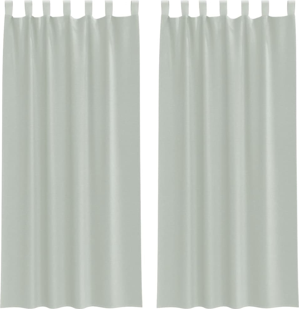 vidaXL Voile Vorhänge mit Schlaufen 2 Stk. Hellgrau 140x225 cm 4102298 Bild 1