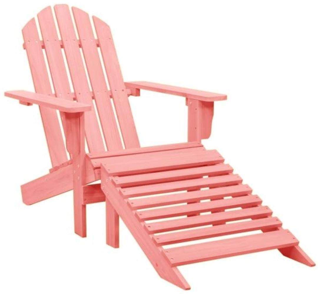 vidaXL Adirondack-Gartenstuhl mit Fußteil Massivholz Tanne Rosa 315867 Bild 1