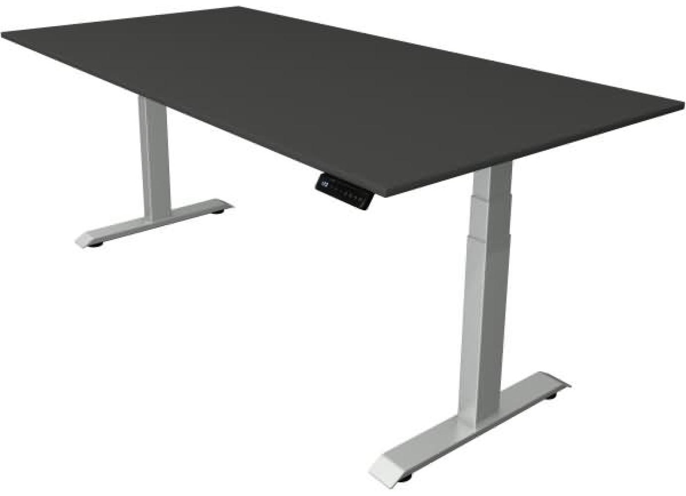 Kerkmann Schreibtisch Sitz-Stehtisch Move 4 silber 200x100x64-129cm elektr. höhenverstellbar anthrazit Bild 1