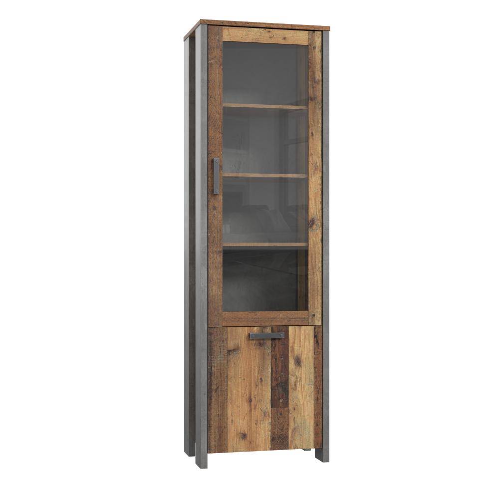 99rooms Califfo Vitrine I Altes Holz Optik Beton Optik Bild 1