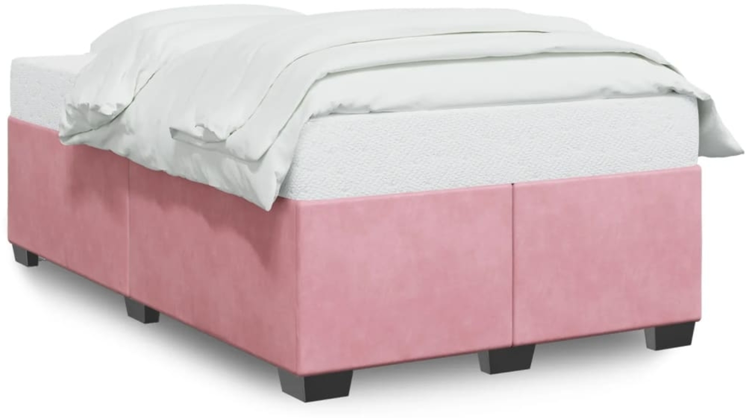 vidaXL Bettgestell ohne Matratze Rosa 120x190 cm Samt 3284624 Bild 1
