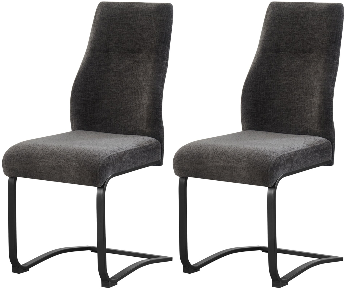 Madrid Stuhl 2er Set - Stuhl (B/H/T): 43 x 98 x 59 cm in Anthrazit Bild 1