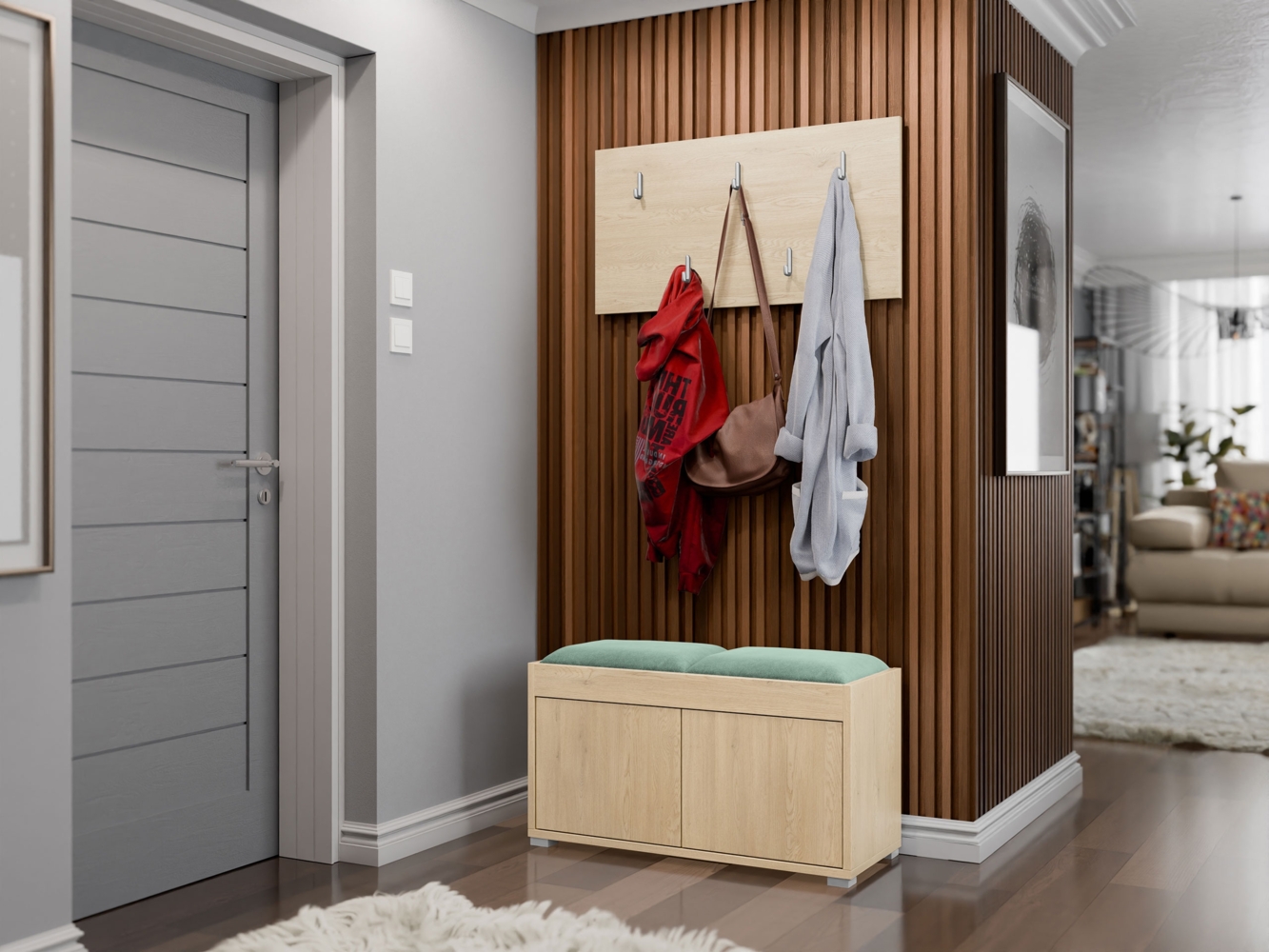 Garderoben-Set Gesita VII (Farbe: Eiche Cremona, Manila 11) Bild 1