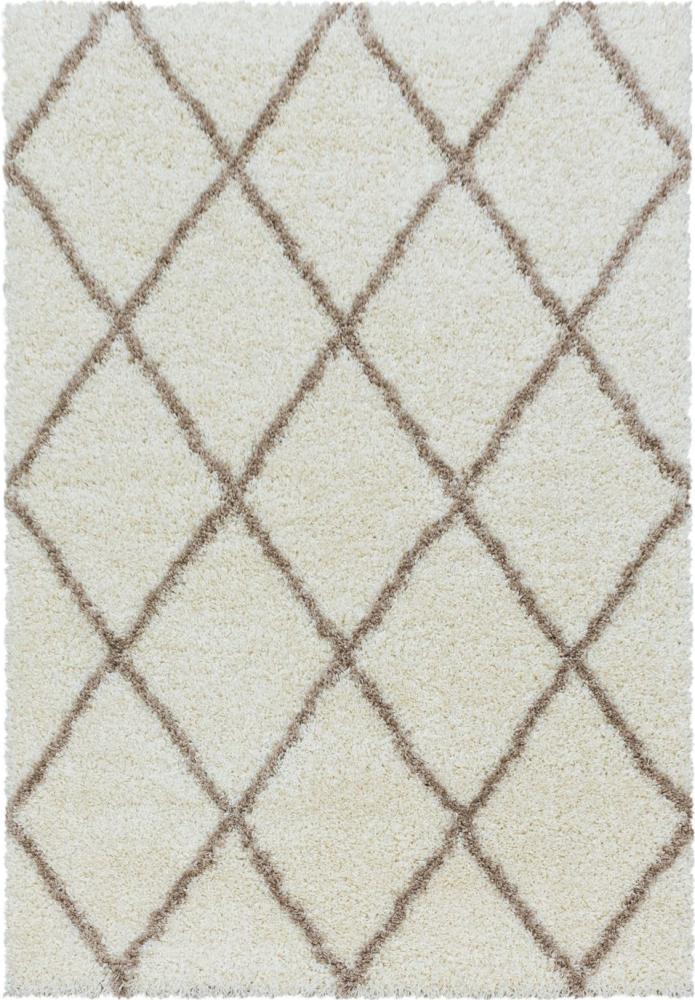 Hochflor Teppich Adriana rechteckig - 120x170 cm - Creme Bild 1