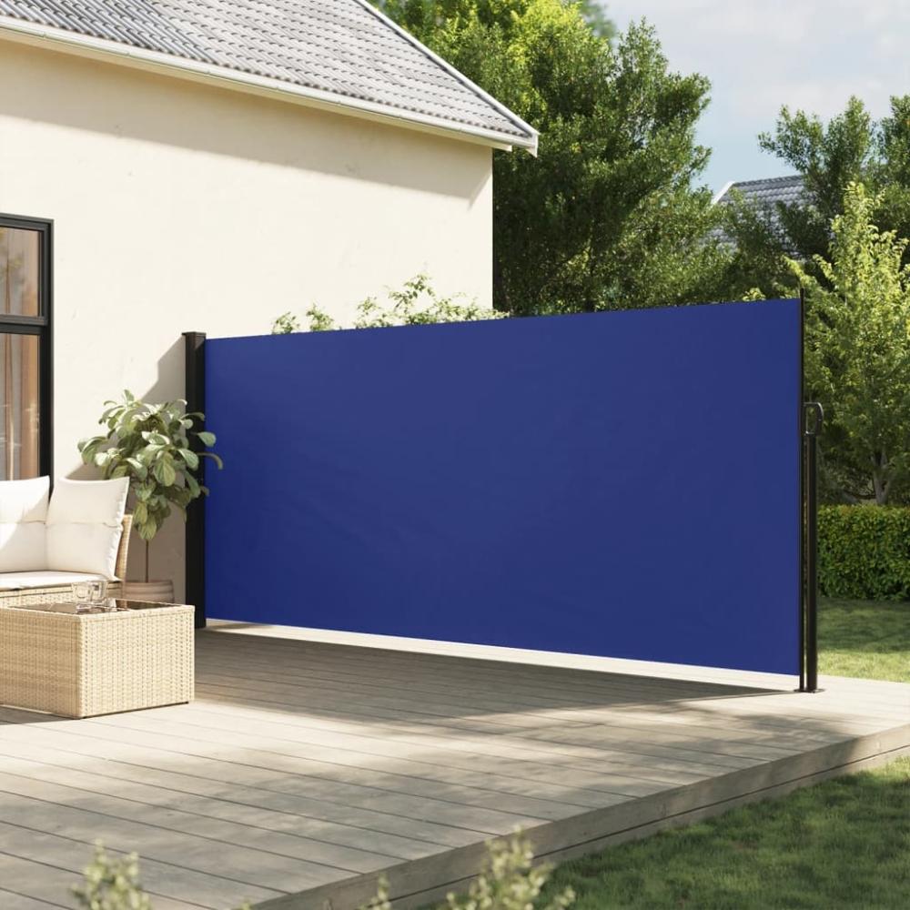 vidaXL Seitenmarkise Ausziehbar Blau 160x500 cm 4004431 Bild 1