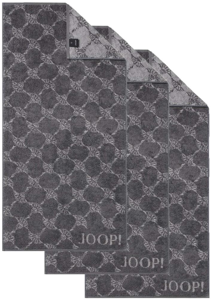 JOOP! Handtuch Classic / Infinity Kollektion, 3er Pack - Walkfrottier Anthrazit Cornflower 50x100cm Bild 1