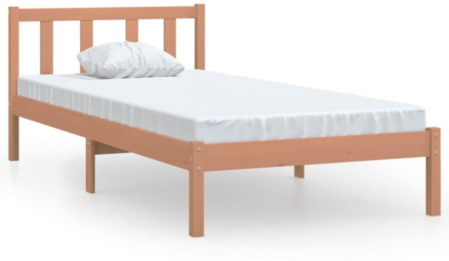 vidaXL Massivholzbett Honigbraun Kiefer 75x190 cm UK Small Single [810045] Bild 1