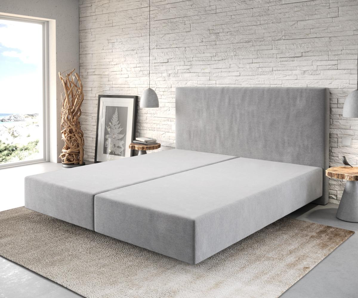 Boxspringgestell Dream-Well Mikrofaser Grau 180x200 Bild 1