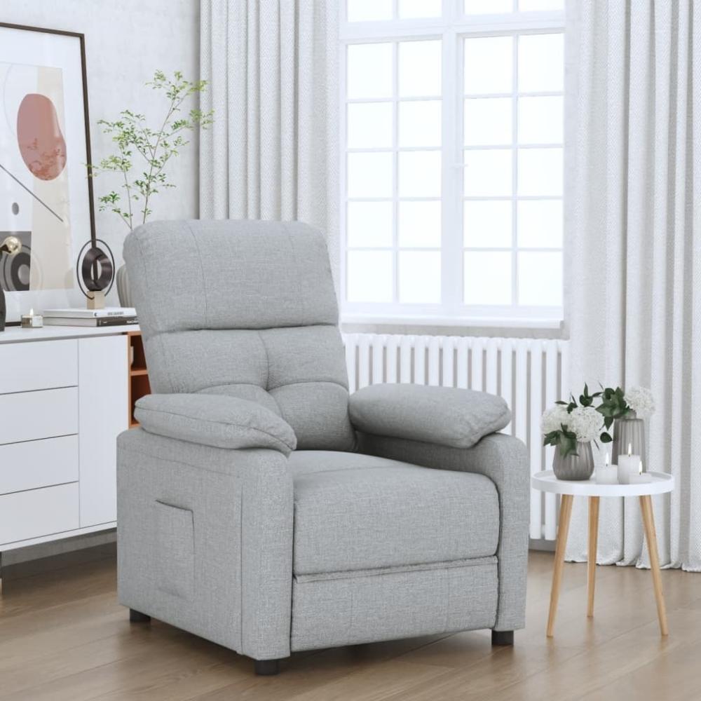 vidaXL Relaxsessel Hellgrau Stoff 348275 Bild 1