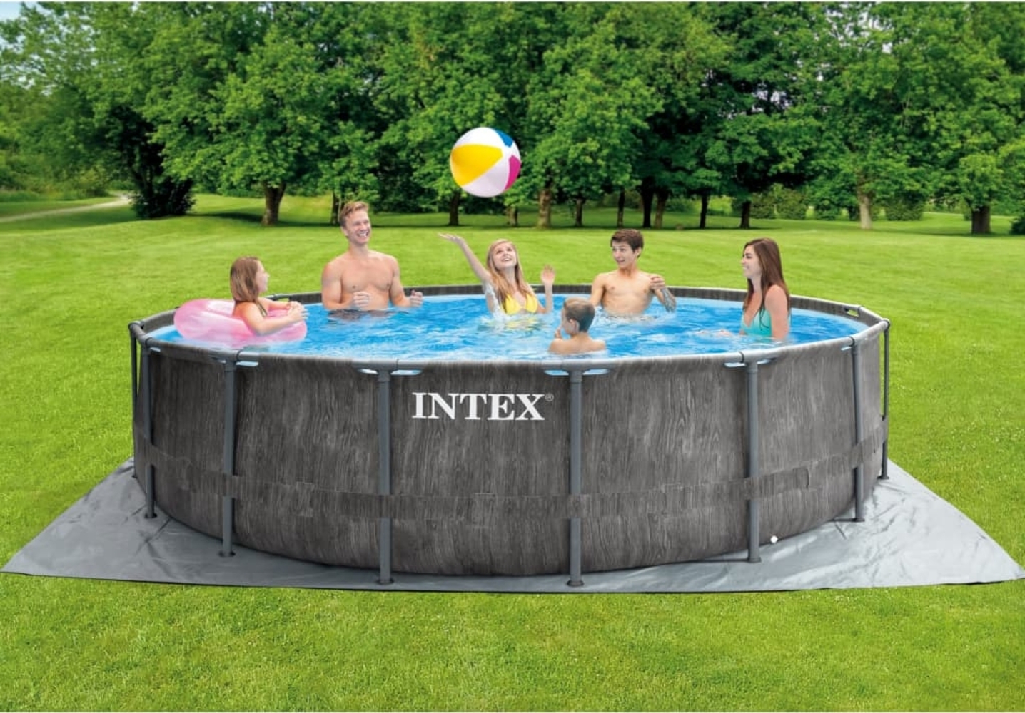 Intex Greywood Prism Frame Premium Swimmingpool-Set 457x122 cm 3202889 Bild 1