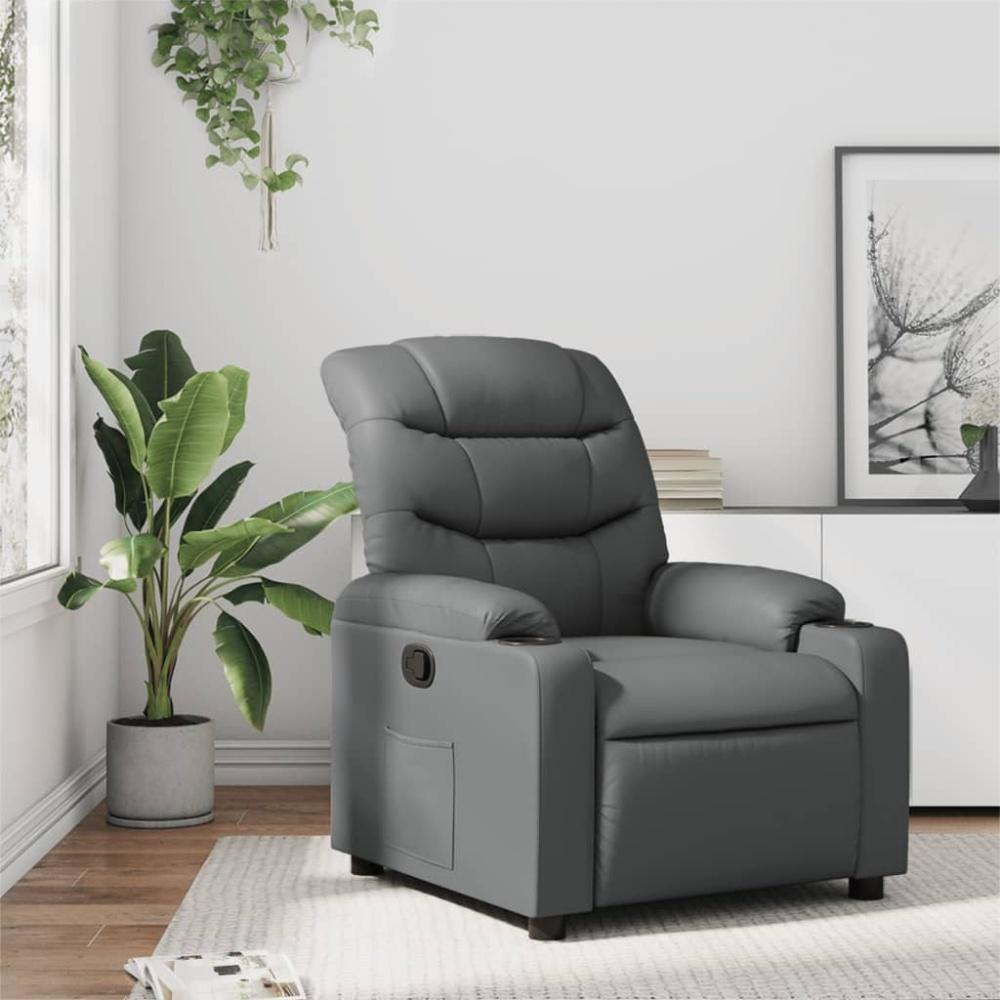 vidaXL Relaxsessel Grau Kunstleder 374136 Bild 1