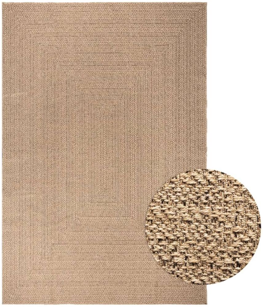 vidaXL Teppich ZIZUR 200x290 cm Jute-Optik Indoor und Outdoor 364834 Bild 1