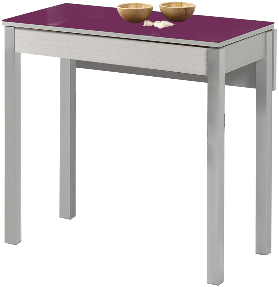 ASTIMESA Aala Fall Küchentisch, Metall, Aubergine, 90x50 cm Bild 1