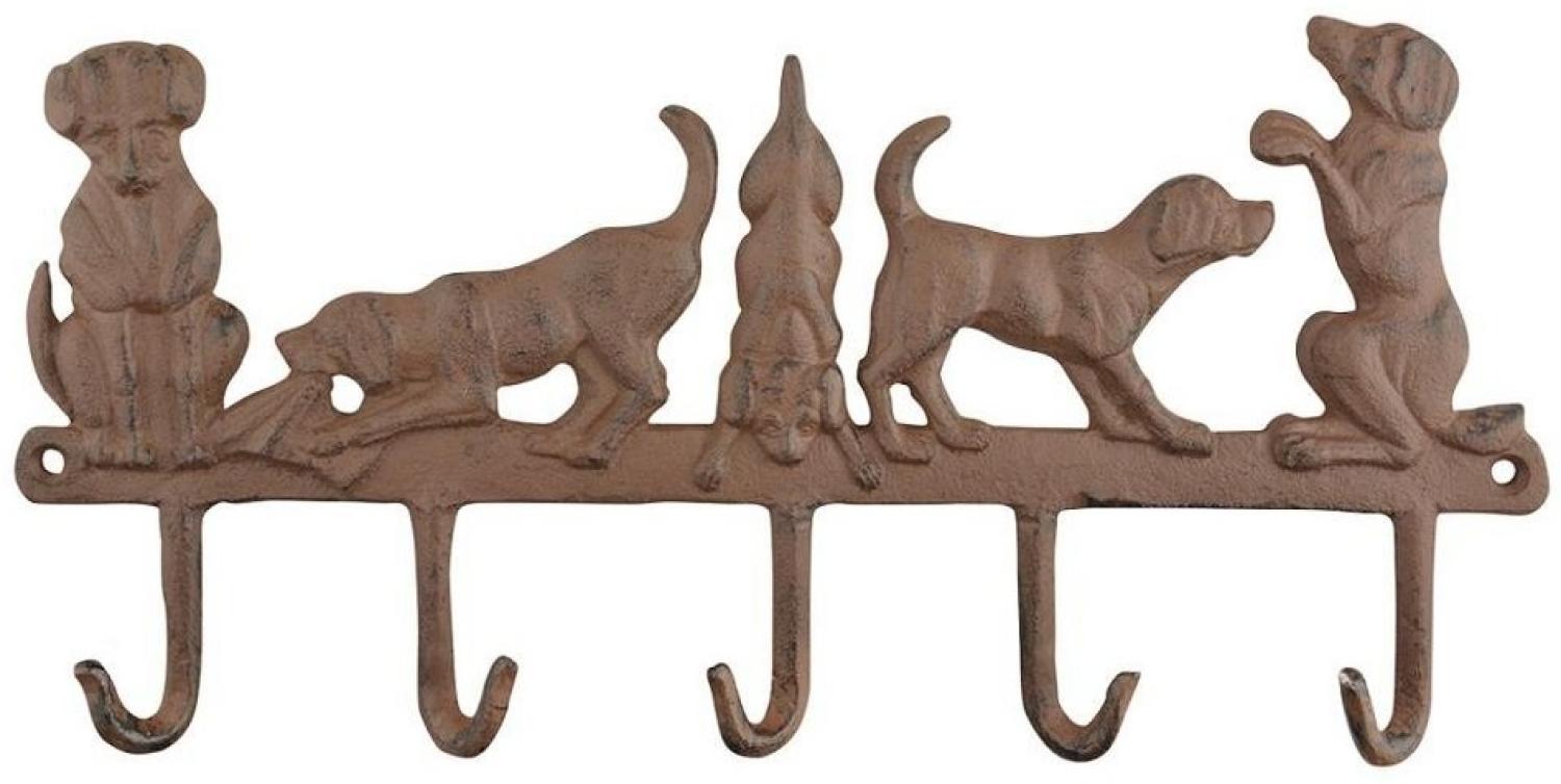 Linoows Hakenleiste Hakenleiste Garderobenleiste Wandhaken Hunde, Wandhaken, Haken, Garderobenhaken aus Gusseisen Bild 1