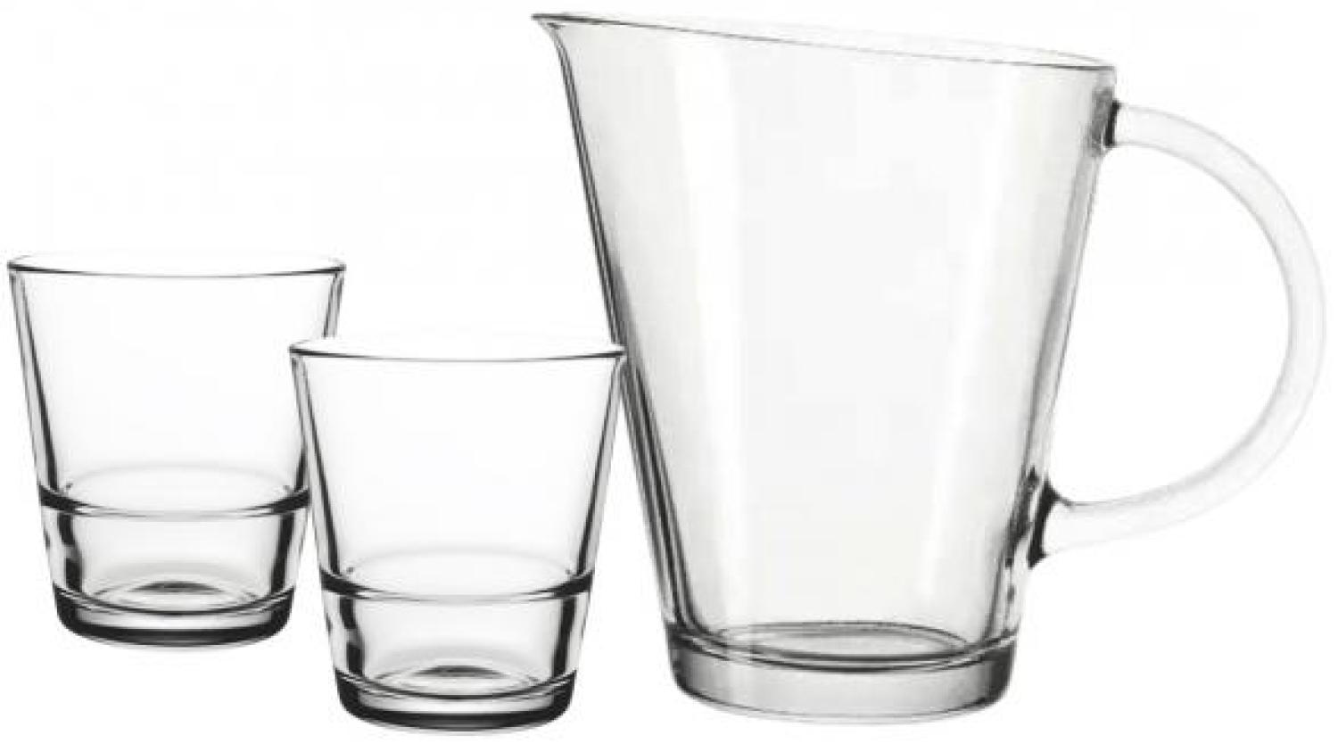 Glas Krug + 2 Becher Limito - Leonardo - 3tlg. Set Bild 1