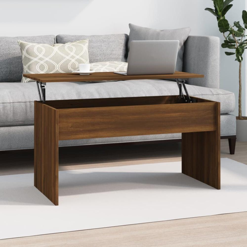 Couchtisch Braun Eichen-Optik 102 x 50,5 x 52,5 cm Holzwerkstoff Bild 1