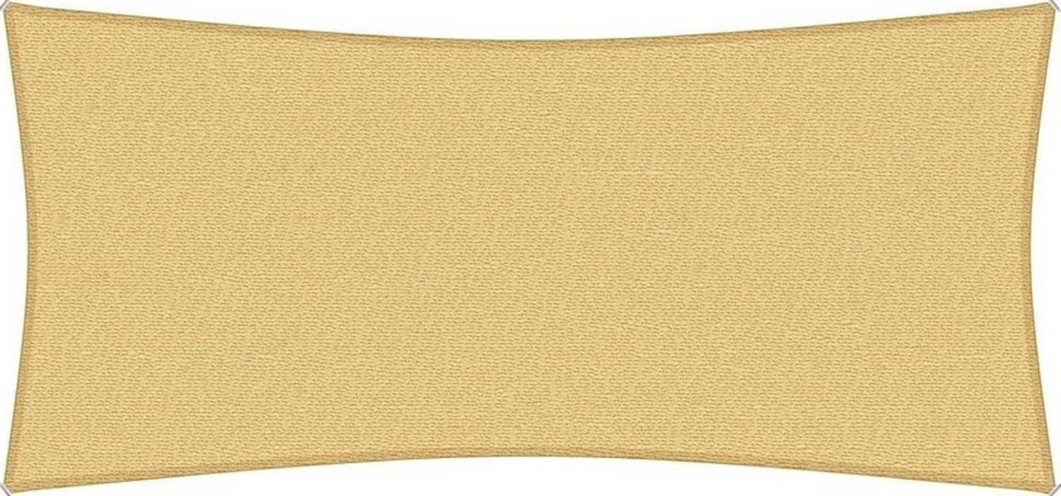 sunprotect 12028 Professional Sonnensegel, 5 x 2,5 m, Rechteck, wind- & wasserdurchlässig, beige Bild 1