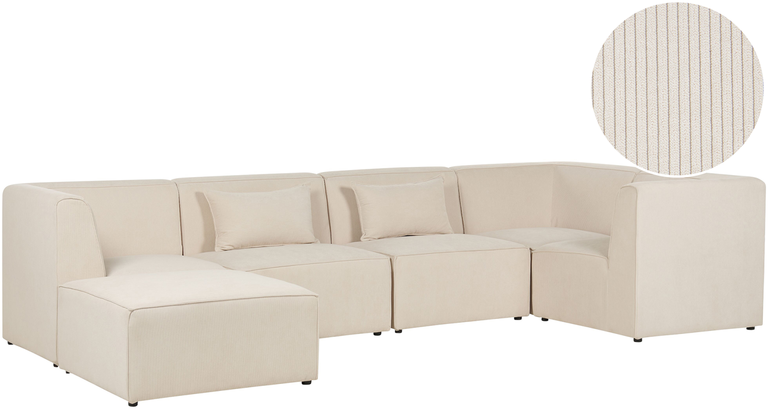 Sofa mit Ottomane LEMVIG Helles Beige Bild 1