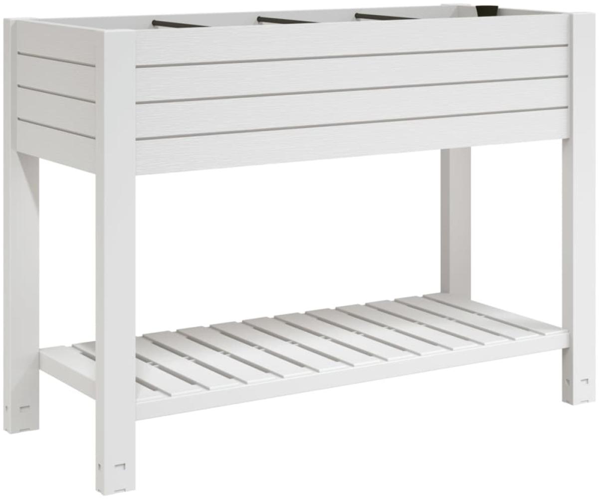vidaXL Hochbeet Weiß 110x45x79 cm Polypropylen 364177 Bild 1