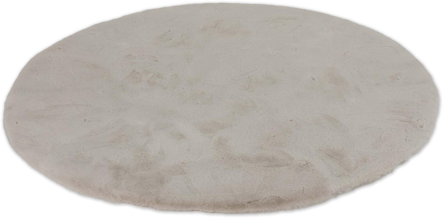 Teppich in Creme aus 100% Polyester - 120x120x2,5cm (LxBxH) Bild 1