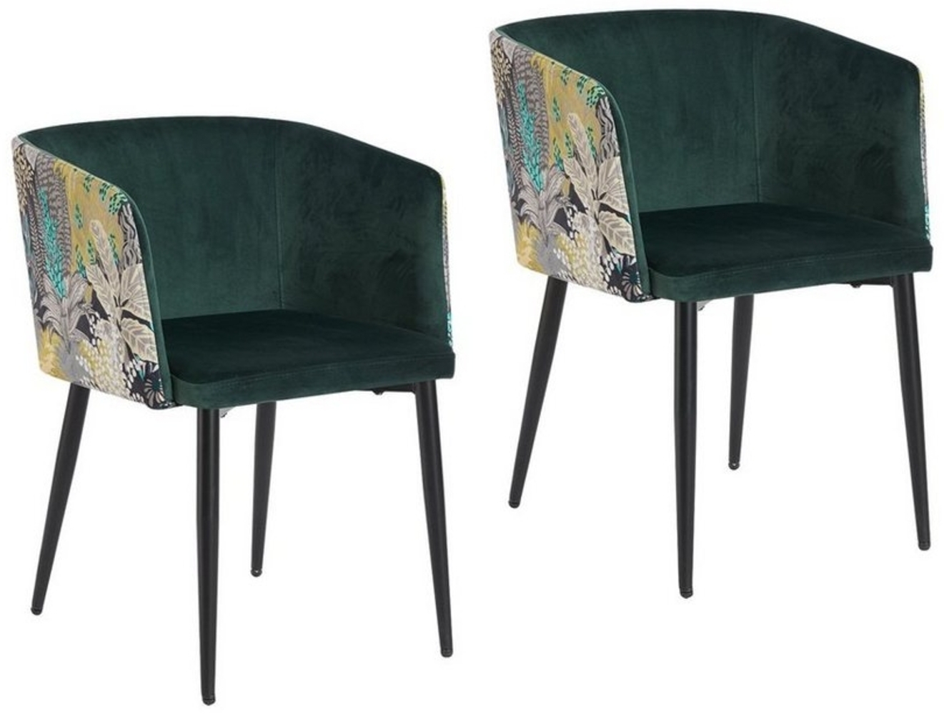 HTI-Living Esszimmerstuhl Stuhl Destin 2er-Set (Set, 2 St), Esszimmerstuhl Armlehnenstuhl Samt Muster Bild 1
