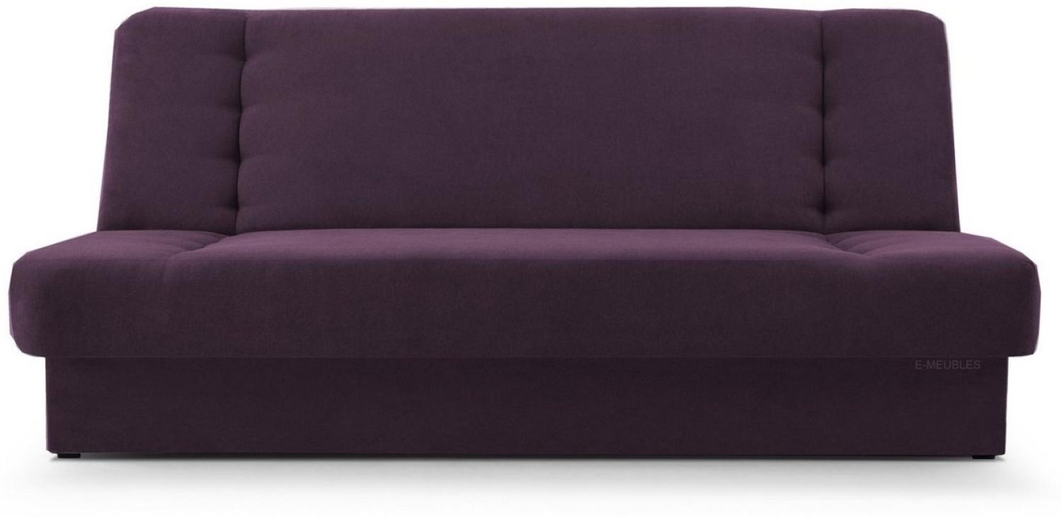 MOEBLO Schlafsofa Cyprus, Sofa Kippsofa Klappsofa Clic-Clack Couch für Wohnzimmer Federkern Sofagarnitur Polstersofa - 192x85x92 cm -, mit Bettkasten und Schlaffunktion Bild 1