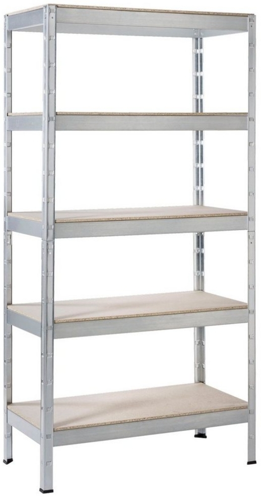 SCHULTE Regalwelt Schwerlastregal Steck-Schwerlastregal, Metall verzinkt, 1800x900x450 mm, 5 Holzböden Bild 1