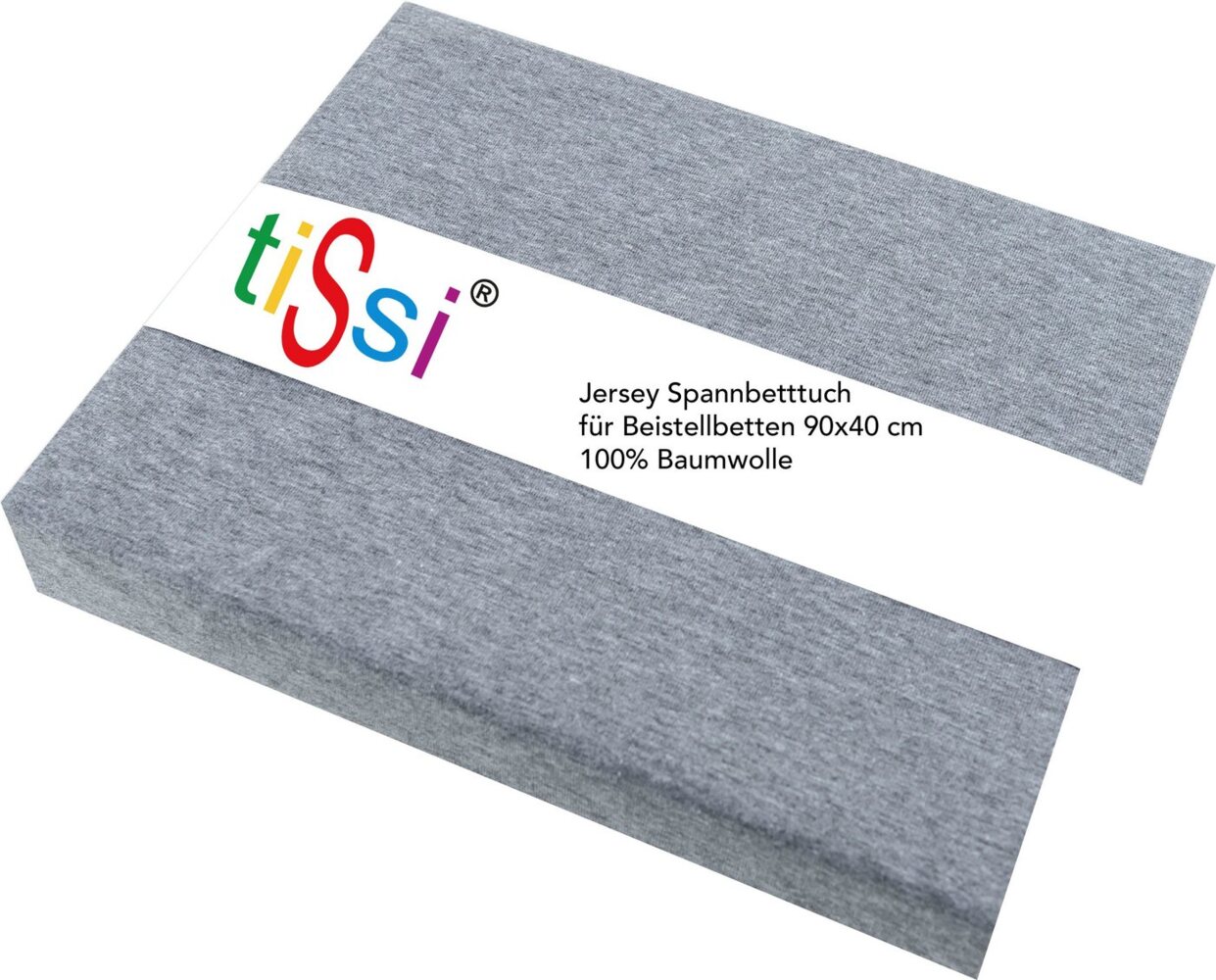 Tissi Spannbetttuch 40x90 grau Bild 1