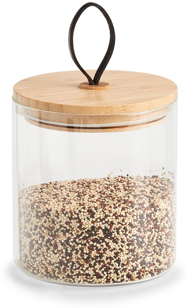 Vorratsglas mit Bambusdeckel - Ø 11,2 x 12,8 cm Bild 1