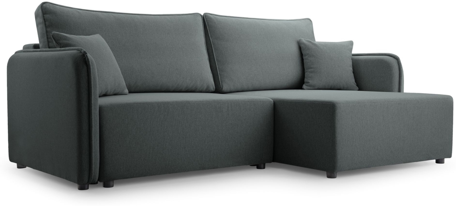 Selsey 'Kassian' Ecksofa mit Schlaffunktion und Bettkasten, grau, rechts Bild 1