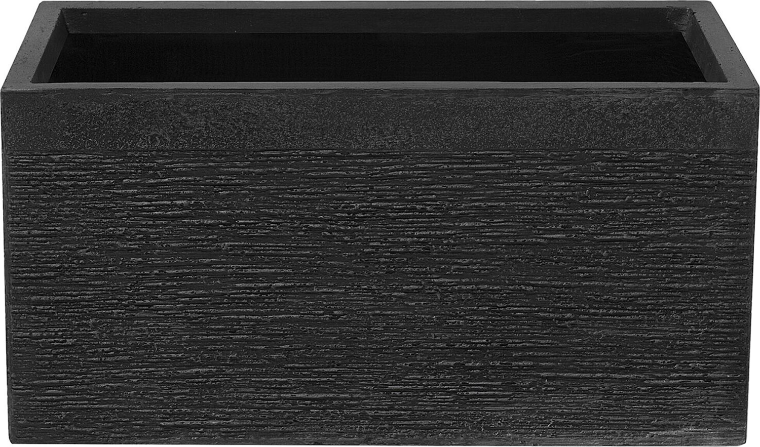 Blumentopf schwarz rechteckig 60 x 29 x 30 cm MYRA Bild 1