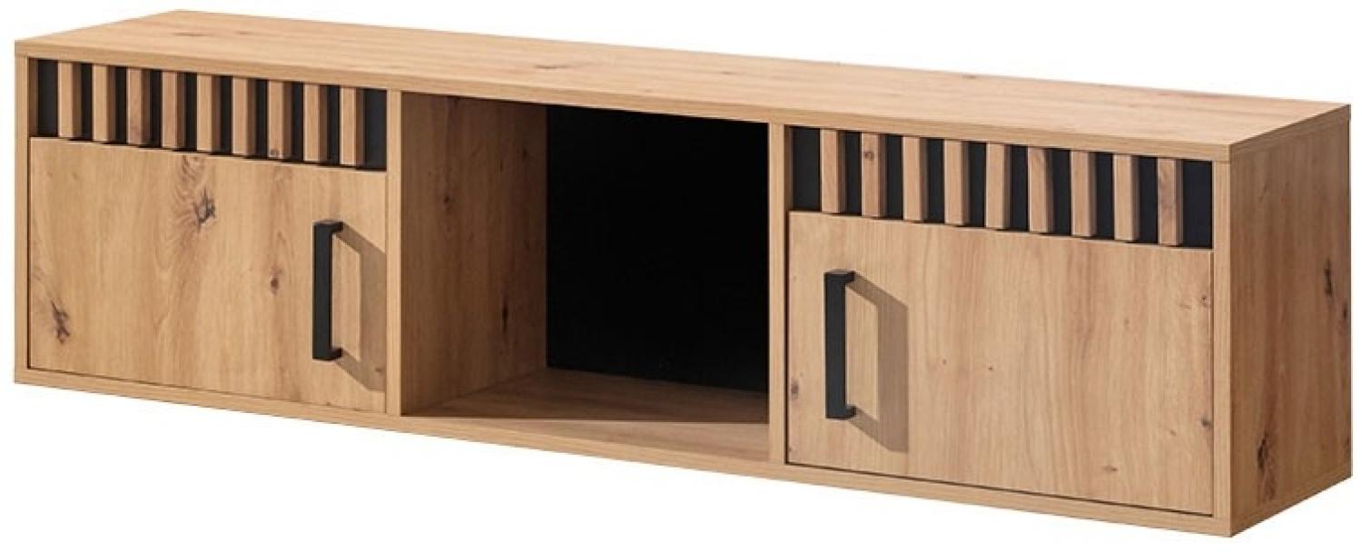 Hängeschrank Wandschrank Lamelix 135 x 32 x 36 cm Artisan Eiche 2-türig Bild 1