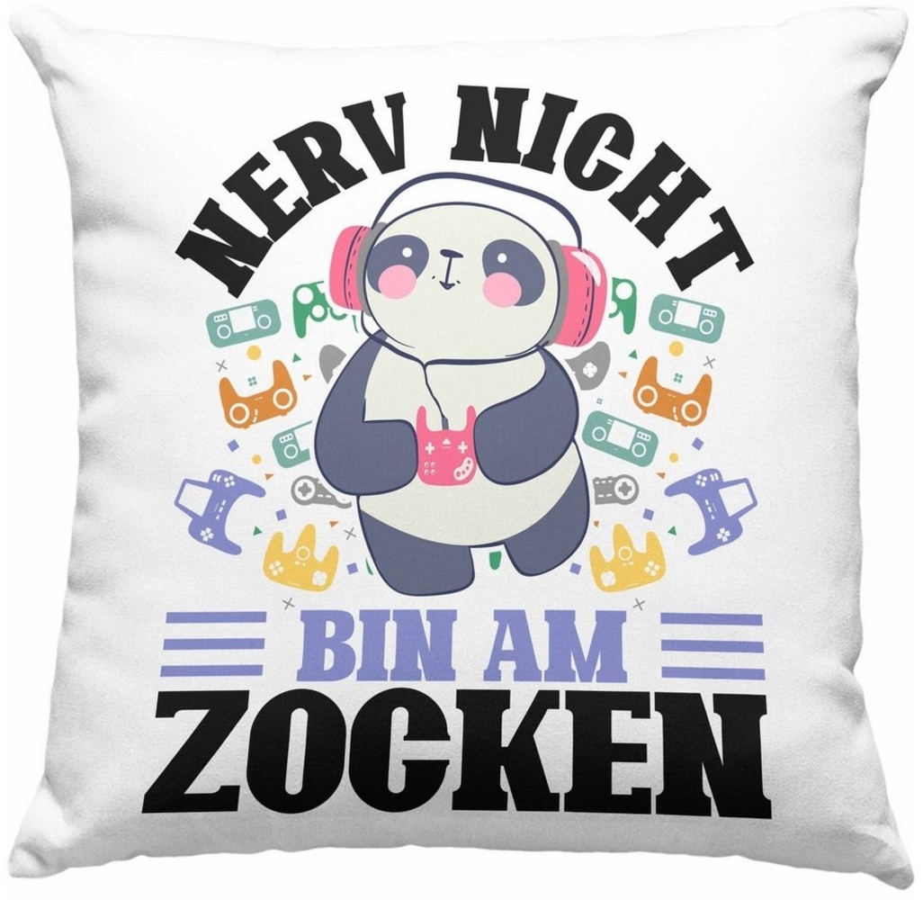 Trendation Dekokissen Trendation - Zocker Kissen Geschenk Gamer Geschenkidee Lustiger Spruch Bild 1