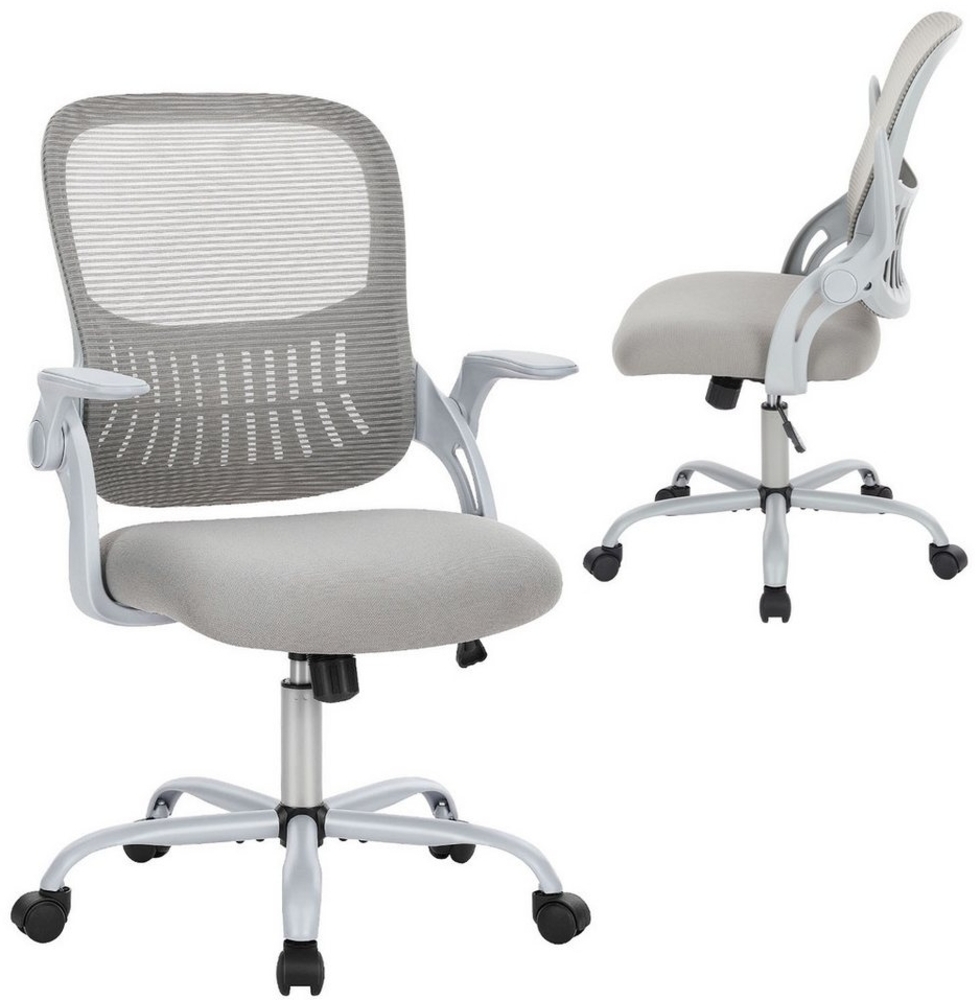 Refined Living Kinderstuhl Bürostuhl Ergonomie Klappbare Armlehnen 360° leise Rollen Drehstuhl (Netzstruktur auf der Rückseite, Höhenverstellung Office Chair, 1 St), Die erste Wahl für Teenager Schreibtischstuhl Komfortabler Lernmodus Bild 1