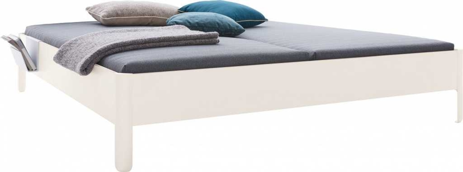 NAIT Doppelbett farbig lackiert Offwhite 200 x 210cm Ohne Kopfteil Bild 1