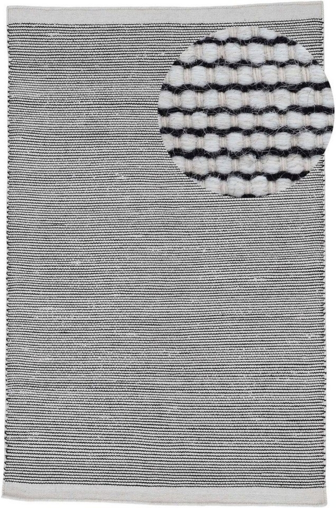 carpetfine Wollteppich Mona, rechteckig, Höhe: 5 mm, Wolle, Wendeteppich aus Wolle/Baumwolle, Wohnzimmer Bild 1