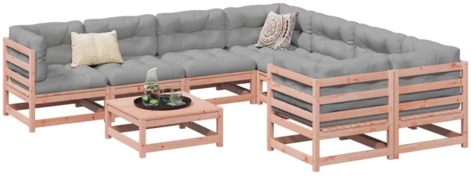 vidaXL 9-tlg. Garten-Sofagarnitur mit Kissen Massivholz Douglasie 3299372 Bild 1